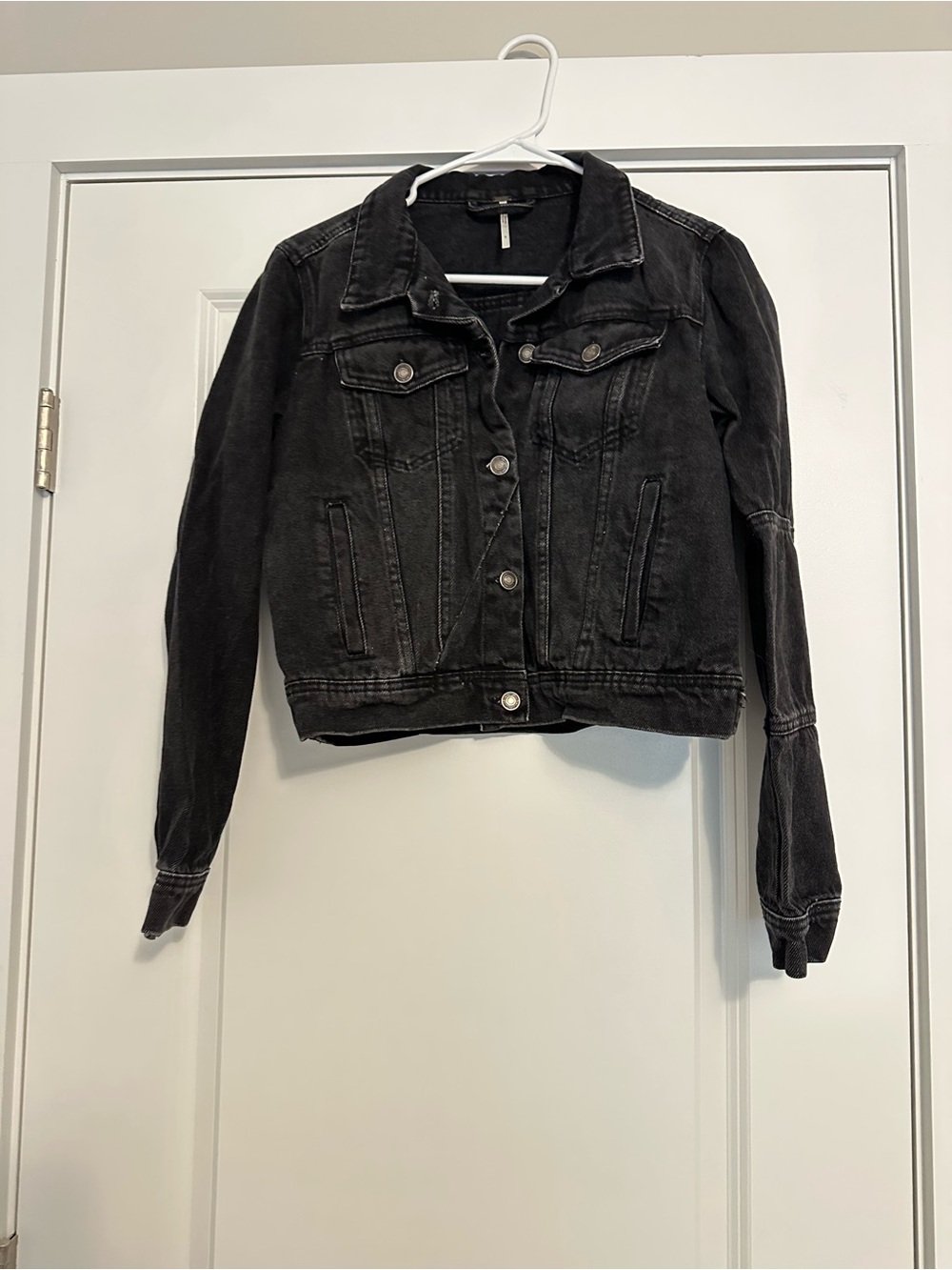 Free People Rumors Black Denim Jacket - Picture 2 of 5